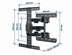 Кронштейн Gembird WM-65ST-01 (VESA400х400) - мініатюра 2