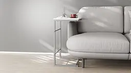 Столик Террі Ferrum-decor 650x440x330 Сірий метал ДСП Білий 16 мм (FRD-104662)