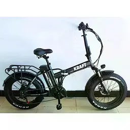 Електровелосипед фетбайк Corso Kraft 20 дюймів (500W 48V 15Ah) Shimano 7 швидкостей Чорний - мініатюра 2