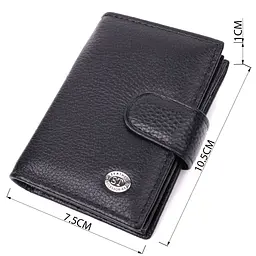 Надійна візитниця з натуральної шкіри ST Leather 22469 чорна - мініатюра 4