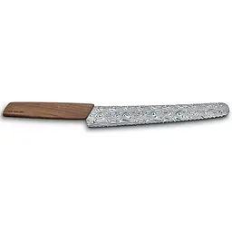 Кухонний ніж Victorinox Swiss Modern Bread&Pastry Damast 22см хвил. з горіх. ручкою (Lim.Ed. 1884) - мініатюра 2