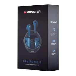 Навушники Monster Bluetooth XKT10 Wireless Bluetooth 5.2 Gaming earbuds 300mAh сині - мініатюра 2