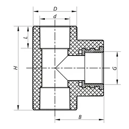 Трійник ВР Koer 25x1/2F PPR K0104.Pro KP0124 - мініатюра 2