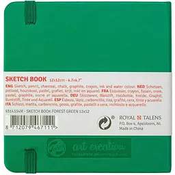 Блокнот для графіки Royal Talens Art Creation 12х12 см 140г/м2 80л Forest Green - мініатюра 2