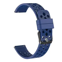 Браслет double для Samsung Galaxy Watch 42mm - синій ширина кріплення 20мм силікон Watchbands (W39-1WB52481227) - мініатюра 2