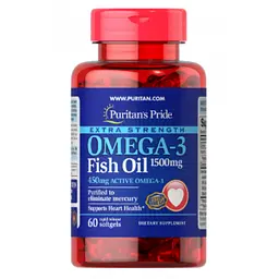 Омега-3 Puritans Pride Fish Oil Extra Strength 1500 мг (450 мг Active Omega-3) 60 softgels