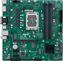 Материнська плата ASUS PRO B660M-C D4-CSM (PRO B660M-C D4-CSM) (Socket 1700, Intel B660, Micro-ATX)