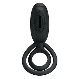 Віброкільце Pretty Love LyBaile Penis Ring Black, 10.5х2.5 см (чорний) - мініатюра 2