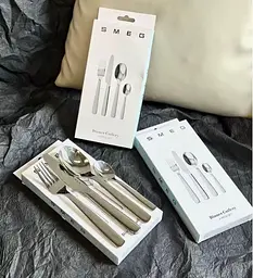 Набір столових приборів SMEG Stainless Steel Cutlery Set, 4 предмети (у подарунковій коробці) KT7006501