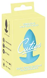 Анальна пробка Cuties Mini Butt Plug 8 см (блакитний) - мініатюра 8
