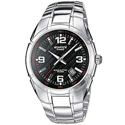 Сталеві чоловічі наручні годинники Casio оригінал Японія Edifice EF-125D-1AVEG зі сталевим браслетом