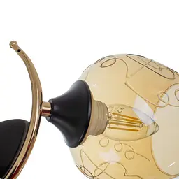 Люстра стельова Brille в коридор E27 60W BK (LK-703S/2) - мініатюра 5