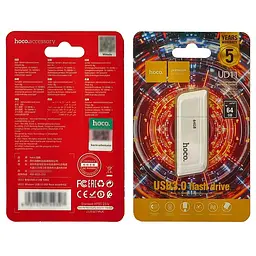 USB флеш накопичувач Hoco UD11 64GB USB 3.0 білий - мініатюра 3