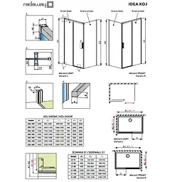 Душова стінка Radaway Idea Black S1 90x200 бічна права частина (387050-54-01R) - мініатюра 3