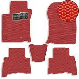 Килимки в салон EVA для Toyota Prado 150 2010-2021 (Металевий підп'ятник) Червоні 5 шт