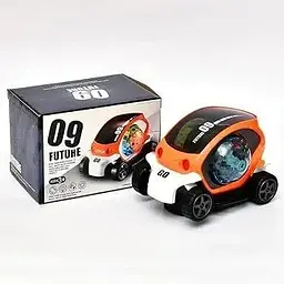 Машинка дитяча з LED підсвіткою та обертанням Toy AND CX-865 інтерактивна світлова іграшкова машинка для дітей з прозорим корпусом