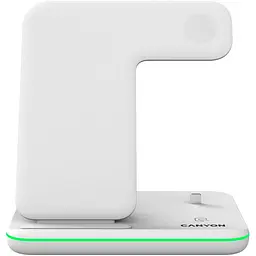 Зарядний пристрій Canyon WS-302 3 в 1 QI White (CNS-WCS302W) - мініатюра 2