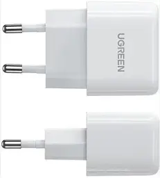 Зарядний пристрій Ugreen CD241 USB Type-C 20W Mini PD PD3.0 Fast Charger 3A білий - мініатюра 2