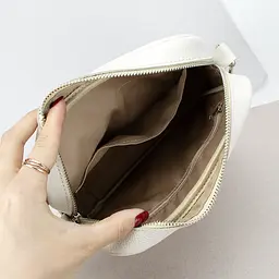 Сумка жіноча шкіряна бежева Handycover S440 кросбоді через плече - мініатюра 6