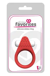 Ерекційне кільце Dream Toys Lit-Up Silicone Stimu-Ring 1, 4.2 см (червоний) - мініатюра 2