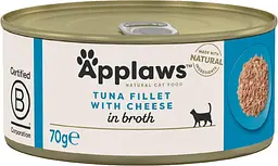 Консерви для котів Applaws Tuna Fillet with Cheese in Broth з тунцем та сиром, 70г