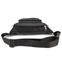 Містка шкіряна сумка на пояс чорна Tiding Bag M56-2030A - мініатюра 6
