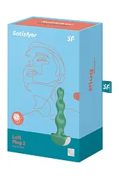 Анальна пробка 14х3 см Satisfyer Lolli Plug 2, зелена - мініатюра 2