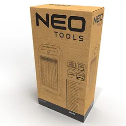 Обігрівач інфрачервоний Neo Tools 1200Вт, галогенний нагрів. елемент, чорний - мініатюра 7