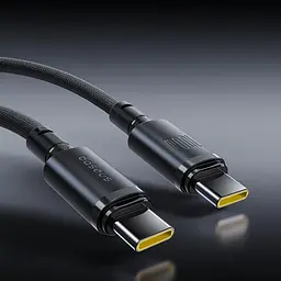 Кабель Baseus New Braided Fast Charging Type-C to Type-C 100W (1m) black (E0426W00) - миниатюра 2