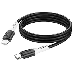Дата кабель Hoco X82 Silicone Type-C to Type-C 60W (1m) Black - мініатюра 5