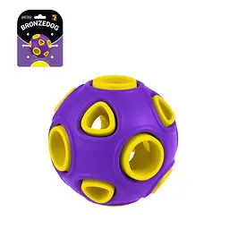Іграшка для собак BronzeDog Jumble Airball 5 см фіолетово-жовтий