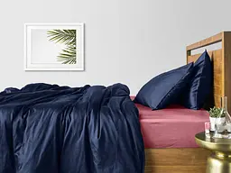 Сімейний комплект постільної білизни сатин DARK BLUE CS8 COSAS (4822053033776) - мініатюра 2