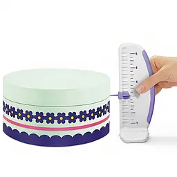 Лінійка пластикова кондитерська з поділками для розмітки торта 16 см, Kitchen Master Білий 85396