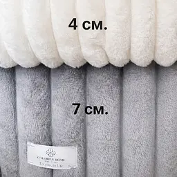 Плед євро 200*220см Імператорський 7см смужка Світло-сірий COLORFUL HOME - мініатюра 3
