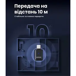 Bluetooth-адаптер Ugreen USB-C Bluetooth 5.3 Audio Transmitter PC/PS5/Switch BT501 black (45008) - мініатюра 7