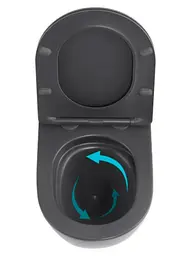 Унітаз підвісний Qtap Robin Ultra Quiet, Anthracite, з сидінням Slim Duroplast / Soft-close / Quick Release QTROB26AN48995 - мініатюра 5