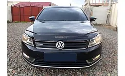 Дефлектор капоту мухобійка Volkswagen Passat B7 2010- Europe Євро Кріплення (Vip Tuning) - мініатюра 3