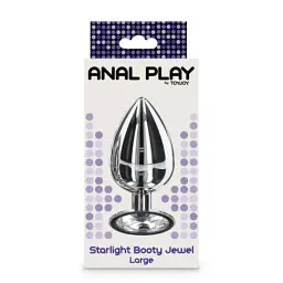 Анальна пробка Anal Play Starlight Booty Jewel Large 9.5 см (сріблястий) - мініатюра 3