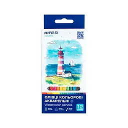 Олівці кольорові Kite Classic акварельні 12 кольорів (K-1049)