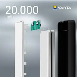 Зовнішній акумулятор (павербанк) Varta Power Bank 20000 мАг (57978) - мініатюра 9