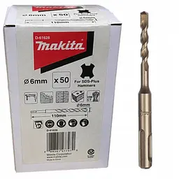 Бури для перфоратора SDS-PLUS Standard 6 x 110 мм Makita D-61628 (50 шт)