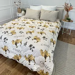 Ковдра двоспальна з верблюжої вовни Arda Camell wool 21428 175х215 см - мініатюра 5