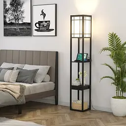 Підлогова лампа Costway Terra торшер 3 в 1 чорний - мініатюра 9