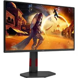 Монітор TFT 24.5" AOC Q25G4SR, Fast IPS, 300 Гц, 2xHDMI, DP, HAS, Pivot, колонки, чорно-червоний - мініатюра 2