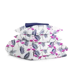 Сімейна постільна білизна з простирадлом на резинці FLAMINGO CS1 COSAS (4822052042595)