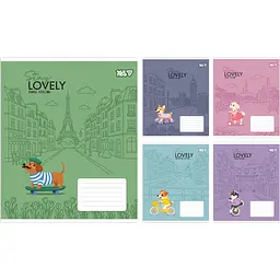 Набір зошитів Yes Stay lovely 12 аркушів у косу лінію 25 шт. (768767)