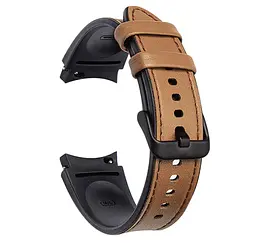 Ремінець Primolux Leather Silicone для годинника Samsung Galaxy Watch 4 40 мм SM-R860/SM-R865 Brown - мініатюра 2