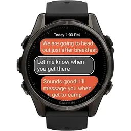 Смарт-годинник Garmin Fenix ​​8 Amoled Sapphire Carbon Gray DLC Tit. w. Black/Pebble Gray S. Band 43 mm (010-02903-20) - мініатюра 7