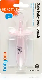 Зубна щітка BabyOno з обмежувачем рожева (551/02) - мініатюра 2