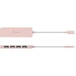 USB-Хаб j5create JCH341ER-N USB-C на 4 USB-A, Червоний (JCH341ER-N) - мініатюра 4